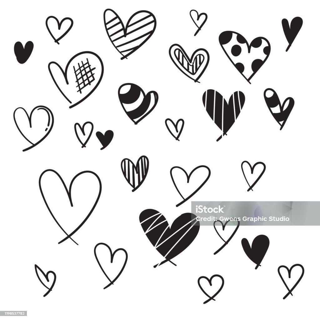 Hình Ảnh Vector Của Một Doodle Vẽ Tay Biểu Tượng Trái Tim Tuyến ...