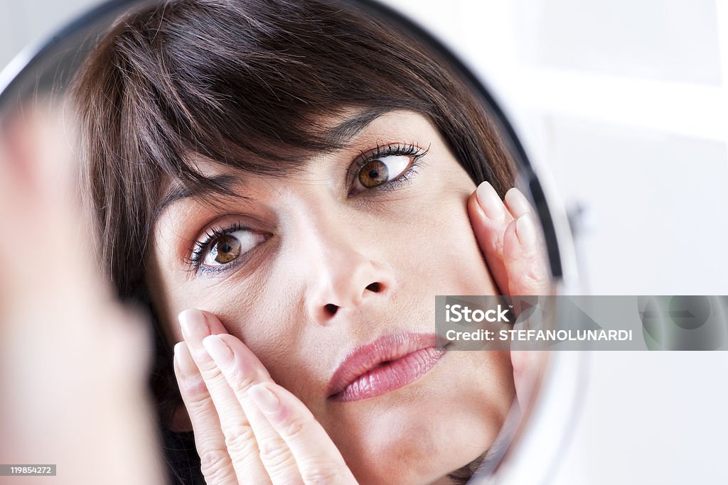 Woman In The Mirror  Women Stock Photo