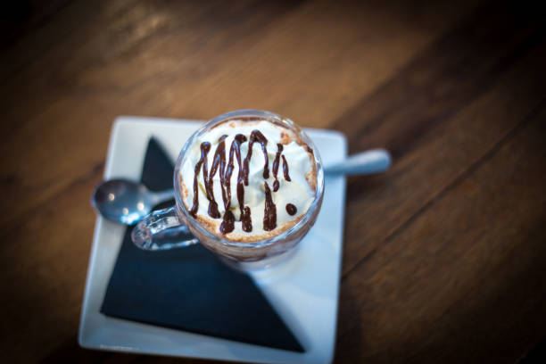 istock Cup of Espresso, Gray Table, Overhead Light 1198546322