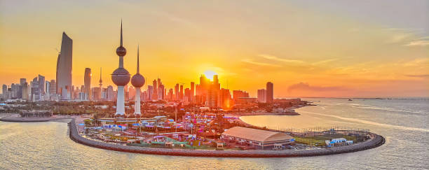 istock Magnificent Sunset Over Kuwait City 1198554383
