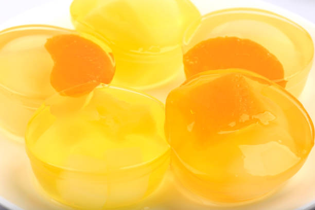 Jelly dessert isolated on white background