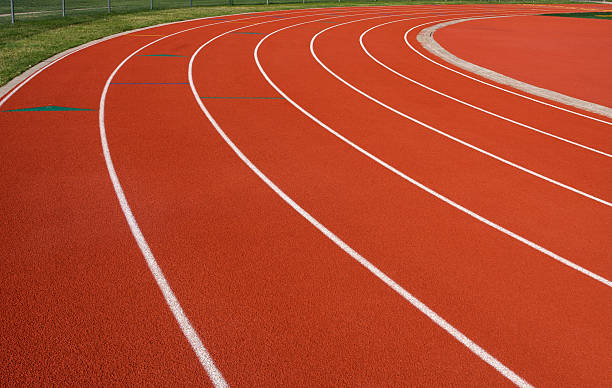 istock Curve of a Running Track 119856720