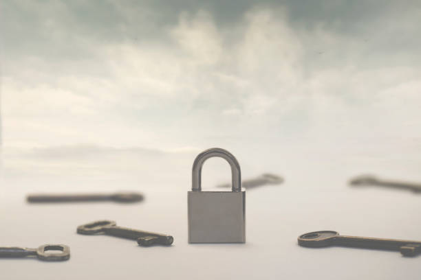 istock surreal image of infinite keys as a solution to a single padlock or problem, concept of choice, success, solutions 1198571364