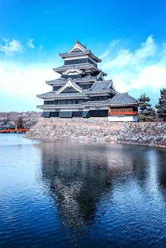 The wooden castle of Matsumoto was completed in the 16th century and is Japan's oldest castle. The building is also known as 'Crow Castle' for it's black exterior.