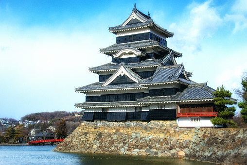 The wooden castle of Matsumoto was completed in the 16th century and is Japan's oldest castle. The building is also known as 'Crow Castle' for it's black exterior.
