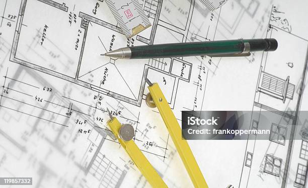 Architektonische Zeichnung Stockfoto und mehr Bilder von Architekturberuf - Architekturberuf, Bauen, Bauwerk