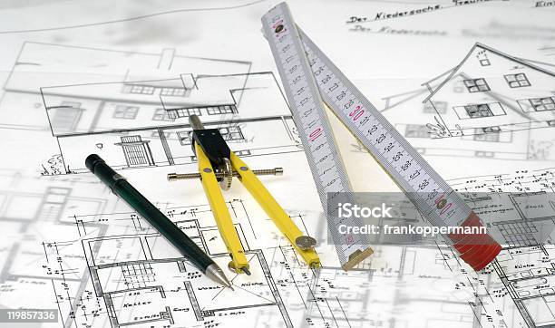 Architektonische Zeichnung Stockfoto und mehr Bilder von Architekturberuf - Architekturberuf, Bauen, Bauwerk