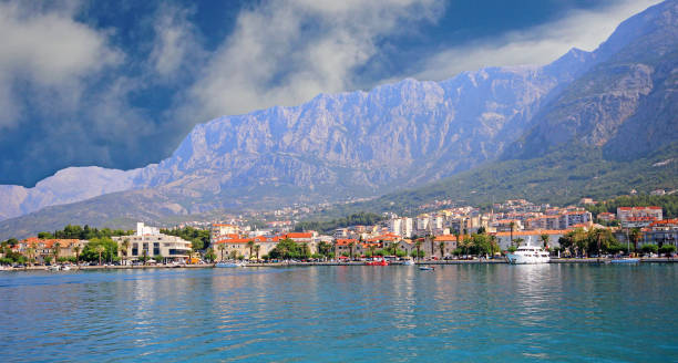 istock Makarska turquoise waterfront and marina view, Croatia 1198574366