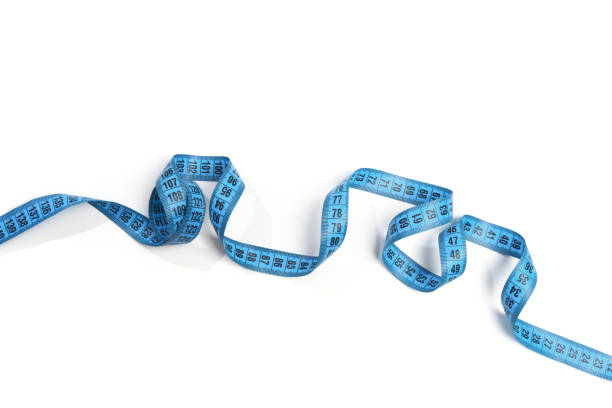 istock Blue measuring tape isolated on white background 1198577787