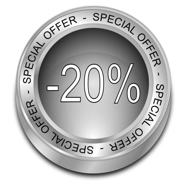 istock Special Offer -20% Discount button - 3D illustration 1198579776