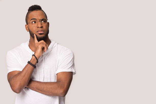 istock Pensive biracial man look a blank copy space thinking 1198585619