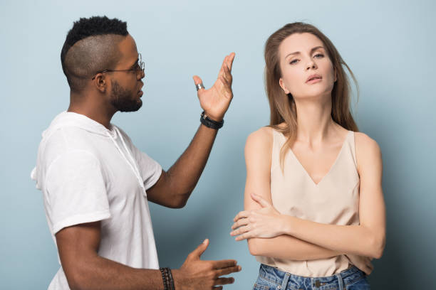 istock Multiracial millennial couple fight having relationships problems 1198585690