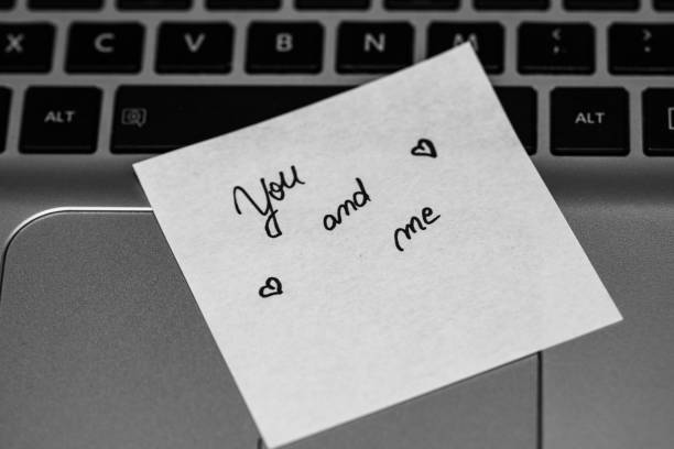 istock Writing love text on memo post reminder. Sticker with lovely message. Text on notepaper. 1198586865