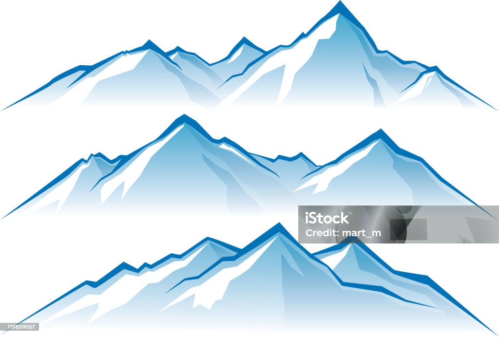 mountains  Blue stock vector