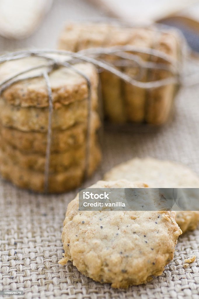 Poppy and sesame seed oat cookies  Baked Stock Photo