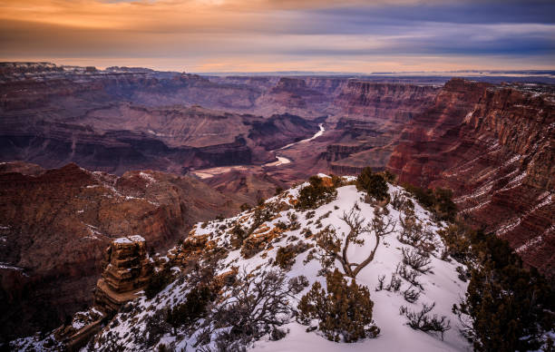 istock Winter Twilight Hour on the Grand Canyon 1198591399