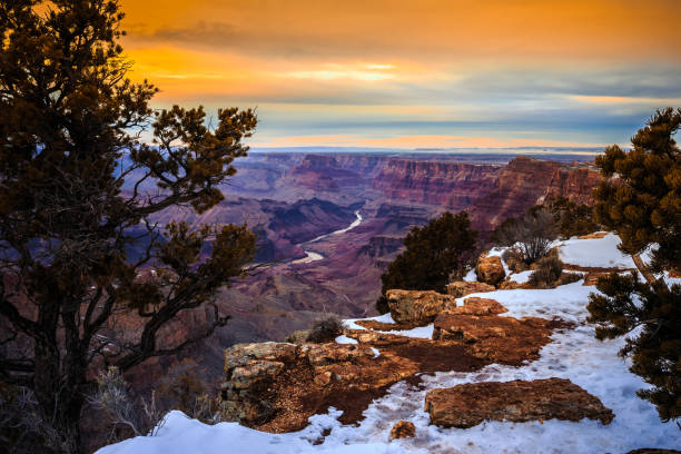 istock Winter Twilight Hour on the Grand Canyon 1198592287
