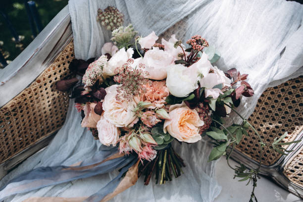 Amazing wedding flowers Beautiful wedding flowers and wedding bouquets with vintage details bohemia stock pictures, royalty-free photos & images