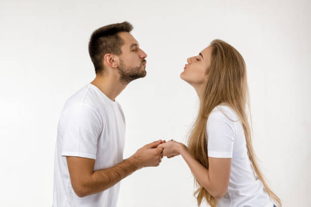 istock couple in love on white background. 1198602764
