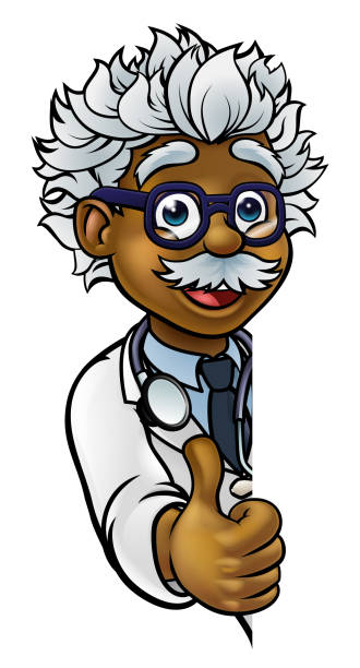 Scientist Cartoon Character Sign Thumbs Up Stock Illustration - Download  Image Now - Mad Scientist, Cartoon, Doctor - iStock