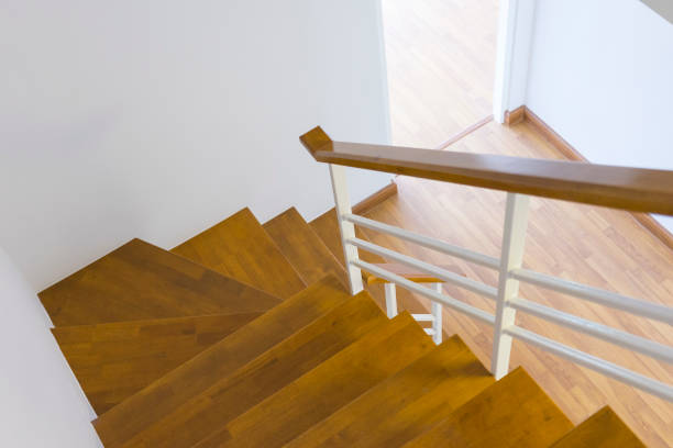 istock Modern designed stairs made with wood. 1198611794
