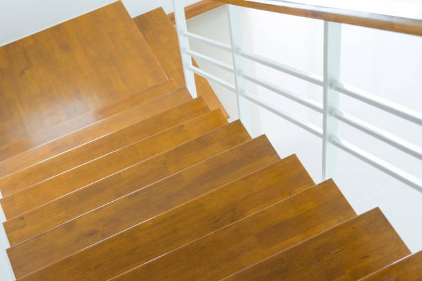 istock Modern designed stairs made with wood. 1198611795