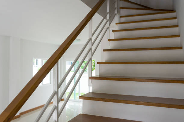 istock Modern designed stairs made with wood. 1198611797