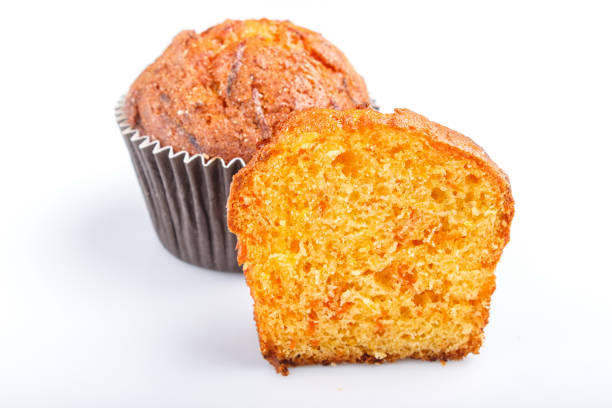 most delicious cake among three isolated on white background