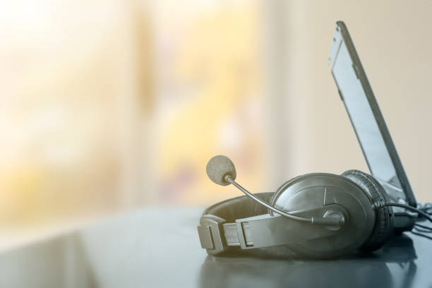 istock VOIP headset  concept for communication, it support, call center and customer service help desk 1198618731