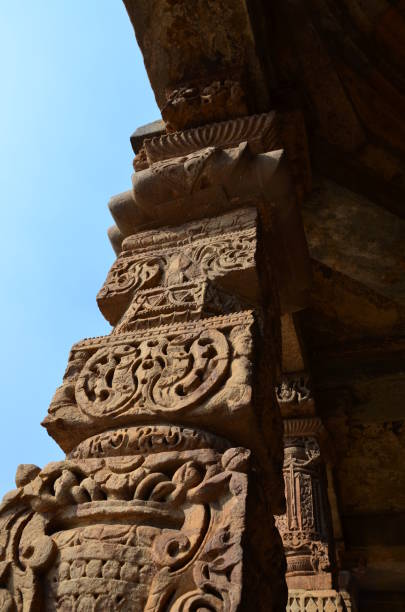 istock Old columns in the ancient temple in India 1198620621