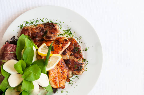 Greece food - Grilled salmon and vegetables
