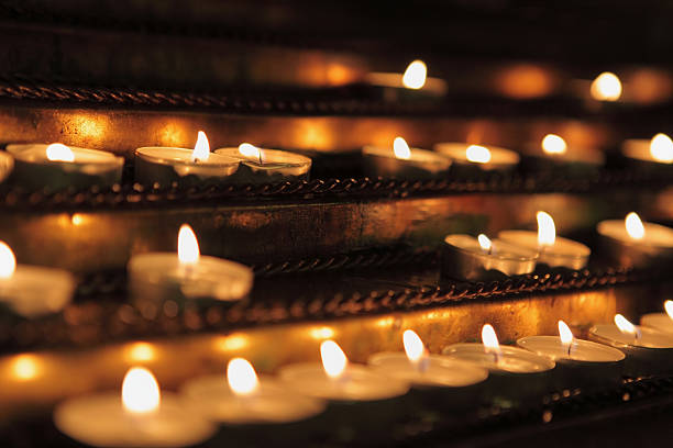 istock Burning candles in the dark 119862290
