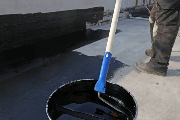 istock Bitumen primer for a flat roof sealing 1198629036