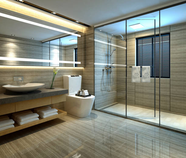 istock 3D Render of Luxury Bathroom 1198630750