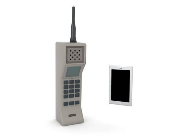istock 3D Rendering of smartphone and retro cellphone 1198633079