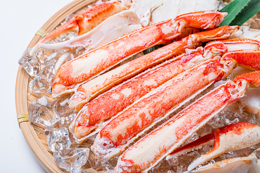 snow crab removed from the shell