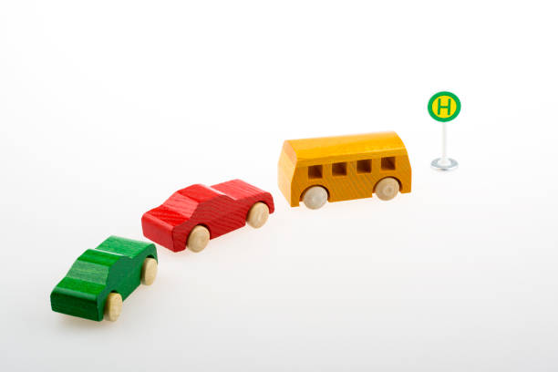 istock Bus stop and toy cars 1198634853