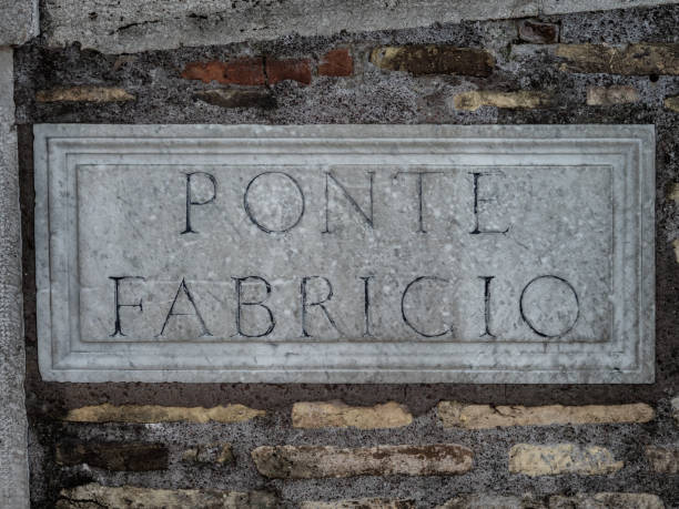 istock Ponte fabricio sign on the bridge, Rome Italy 1198635981