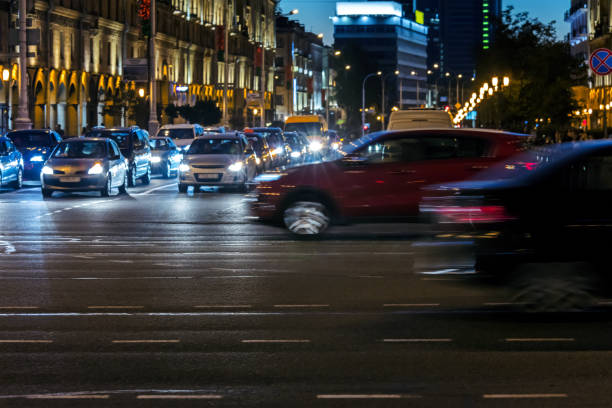 istock blurred car traffic during rush hour at night 1198646583