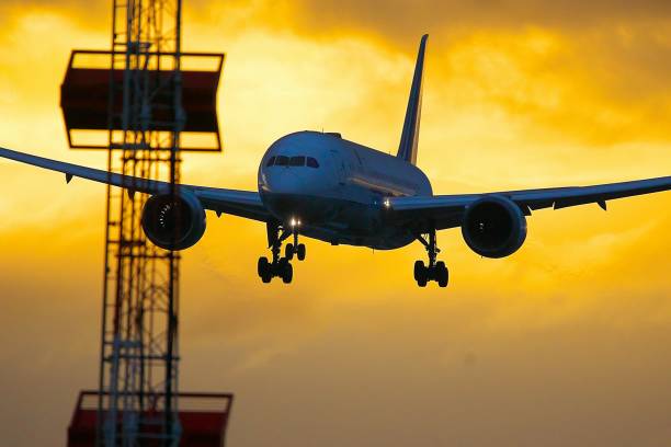 istock Japanese landscape880 airplane 1198649145