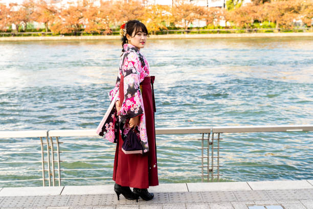 istock A woman wearing a hakama 1198652161