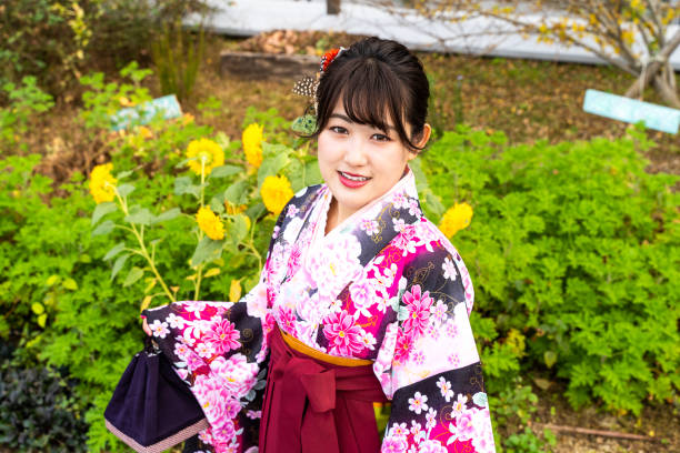 istock A woman wearing a hakama 1198652168