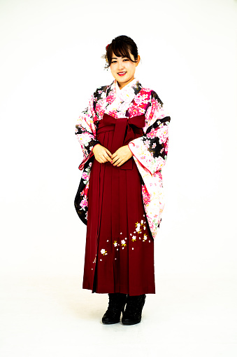 A Woman Wearing A Hakama Stock Photo - Download Image Now - 20-29 Years ...