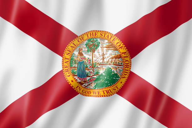 Florida flag, USA stock photo