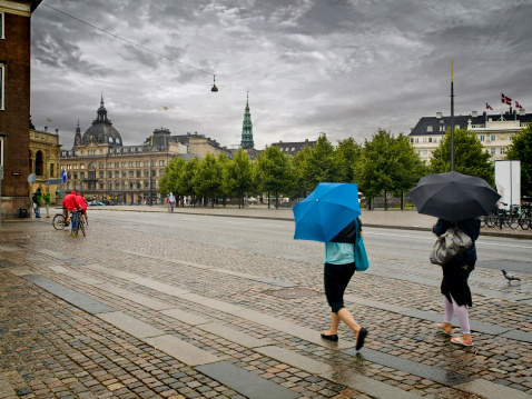 Rainy Day in Kongens Nytorv, Copenhagen