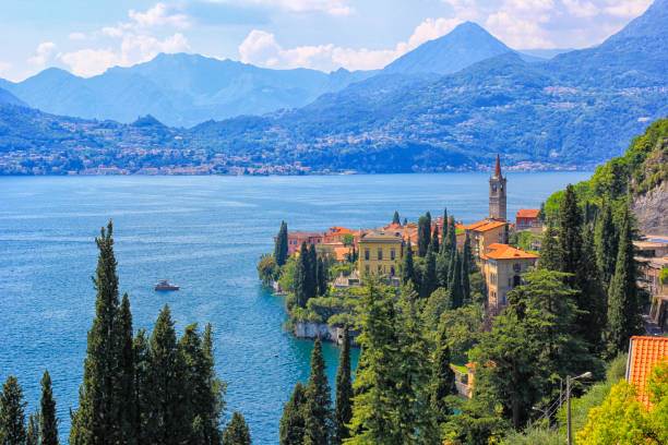istock Varenna, lake Como, panoramic view 1198669484