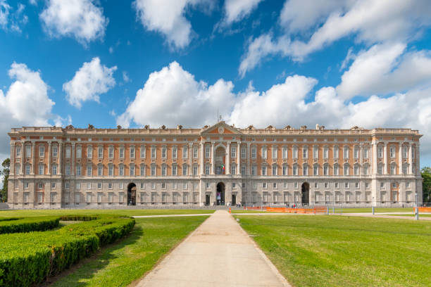the royal palace of caserta (reggia di caserta) a former royal residence in caserta, southern italy. - palace imagens e fotografias de stock