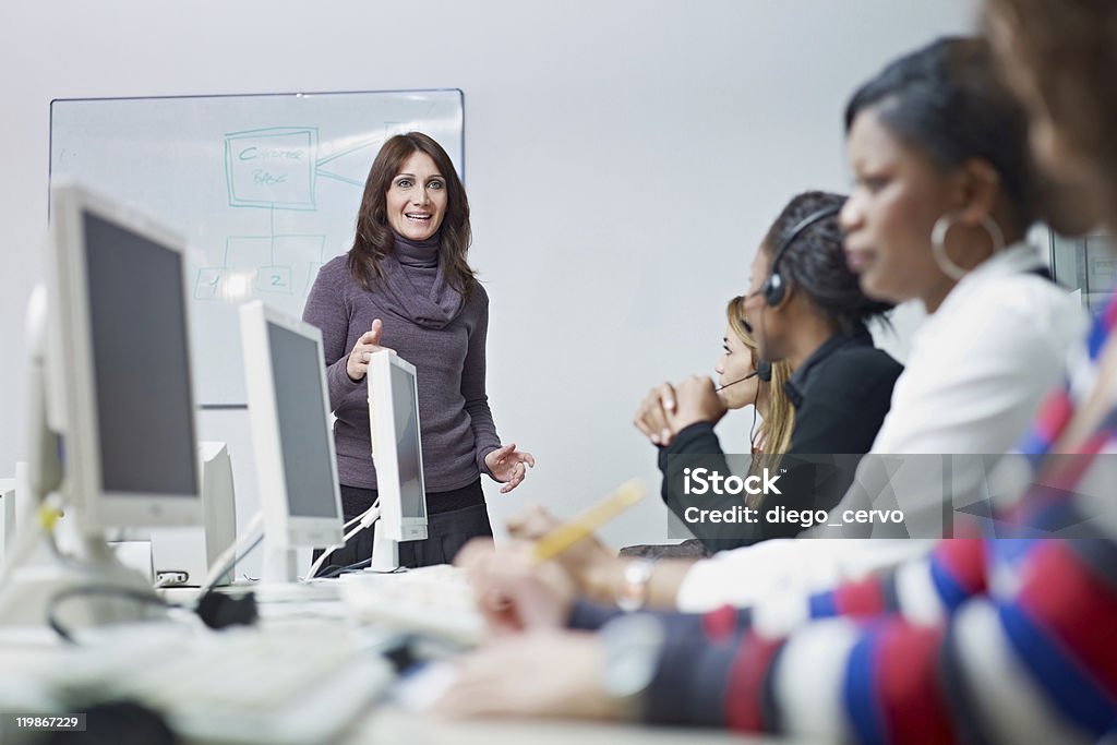 women working in call center  Call Center Stock Photo