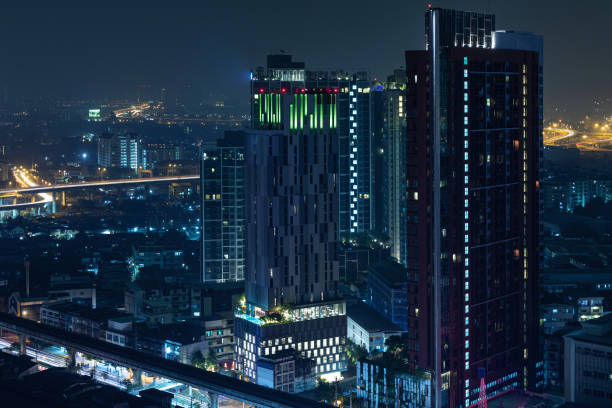 istock Modern Bangkok city at night 1198677883