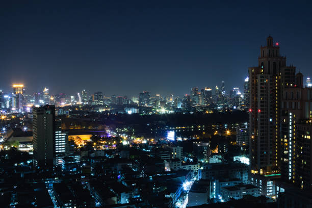 istock Modern Bangkok city at night 1198677966